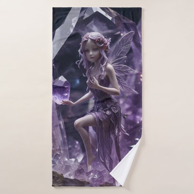 Heilung von Amethyst Crystals Fairy Badehandtuch (Badehandtuch)