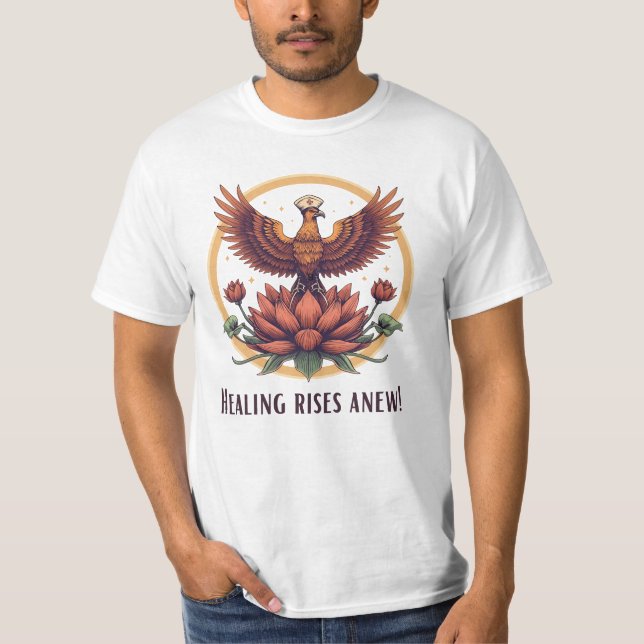 Heilungsanstieg neu - Phoenix Krankenversicherung T-Shirt (Vorderseite)