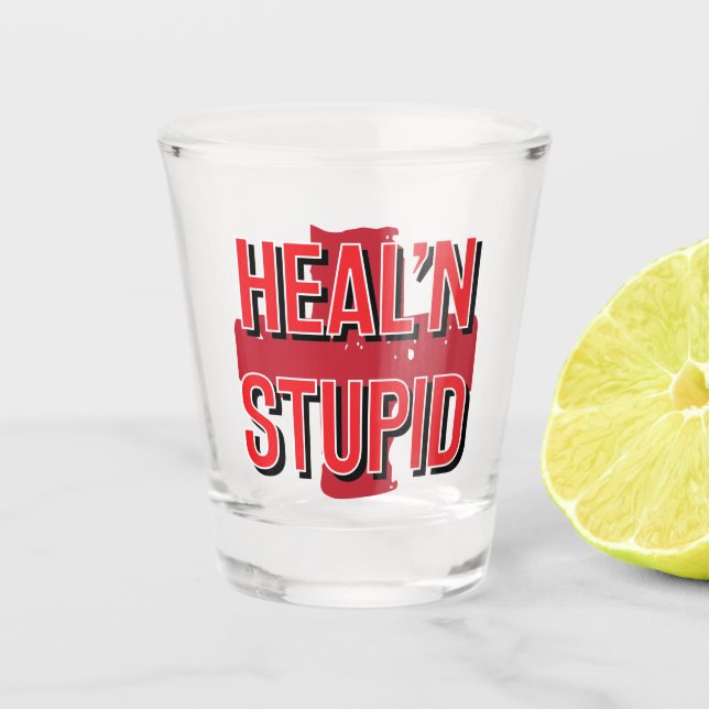 Heilungsstupus Schnapsglas (Vorderseite)
