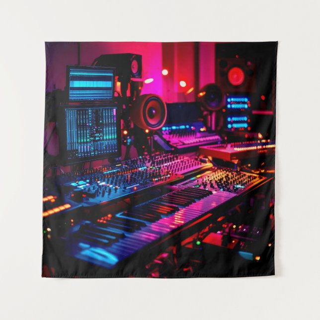 Heim-Musikstudio Wandteppich (Vorderseite)