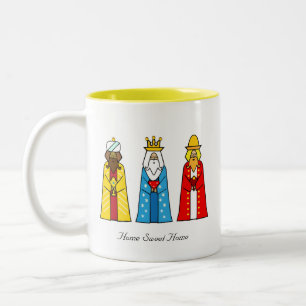 Heim Süß Heim & Drei Weise Männer Zweifarbige Tasse