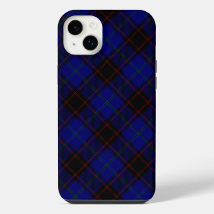 Heim-Tartan blau-schwarz kariert iPhone 14 Plus Hülle