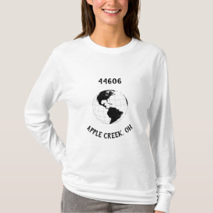 Heimat City Staat Zip Code Globe Weltkarte T-Shirt