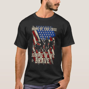 Heimat der Freien wegen der tapferen patriotischen T-Shirt