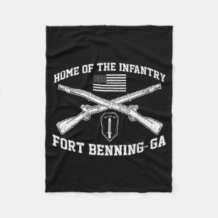 Heimat der Infanterie Fort Benning gekreuzte Geweh Fleecedecke
