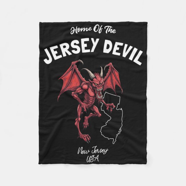 Heimat des Jersey Devil New Jersey USA Kryptid  Fleecedecke (Vorderseite)