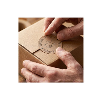 Heimat mit Liebe Kraft Paper Vielen Dank Runder Aufkleber