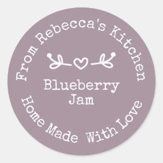 Heimat mit Liebe Lavender | Jam Canning Label Runder Aufkleber