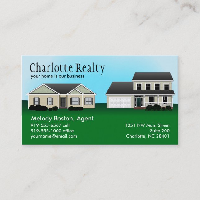 Heimat Real Anwesen Business Cards Visitenkarte (Vorderseite)