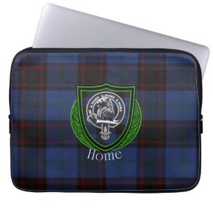 Heimatschottenclan-Tartan und -Wappen  Laptopschutzhülle