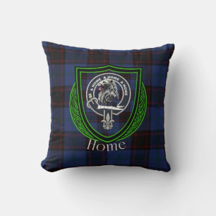 Heimatschottischer Clan-Tartan und Wappen Kissen