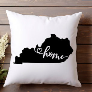 Heimatstaat Umriss Herz Kentucky Kissen