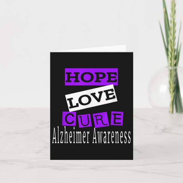 Heimer Awareness Hope Liebe Cure Karte (Vorderseite)