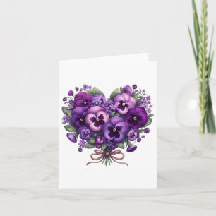 Heimer Lila Floral Pansy Dementia Heimers Awaren Karte