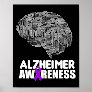 Heimerheimer Awareness Lila Ribbon Support Walk Poster