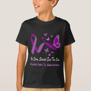 Heimerheimer Awareness Month Lila Ribbon I Wear T-Shirt
