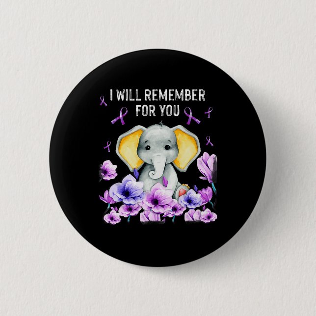 Heimerheimer Awareness Niedlich Elephant I will da Button (Vorderseite)