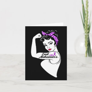 Heimerheimer Awareness Strong Lila Ribbon Women Karte
