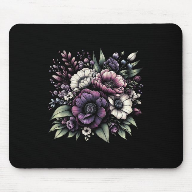 Heimerheimer Violette Florale Stiefmütterchen Deme Mousepad (Vorne)