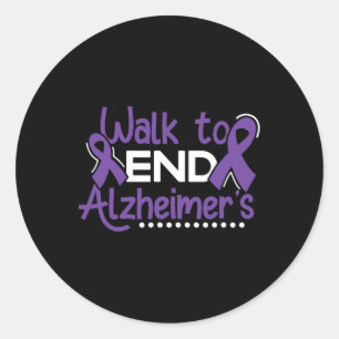 Heimerheimer Walk Dementia Warrior Lila Band A Runder Aufkleber