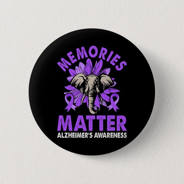 Heimerheimer's Awareness Erinnerungen Problem Lila Button (Vorderseite)