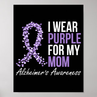 Heimers Alzheimer Awareness Mama trägt violettes B Poster