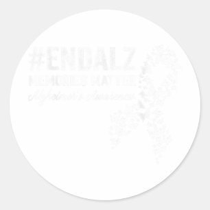 Heimers Awareness End Erinnerungen Demenz _1 Runder Aufkleber