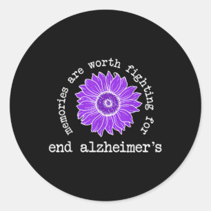 Heimers Awareness Erinnerungen sind es wert, für Runder Aufkleber