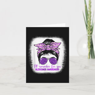 Heimers Awareness Messy Bun Lila Dementia Heimer Karte