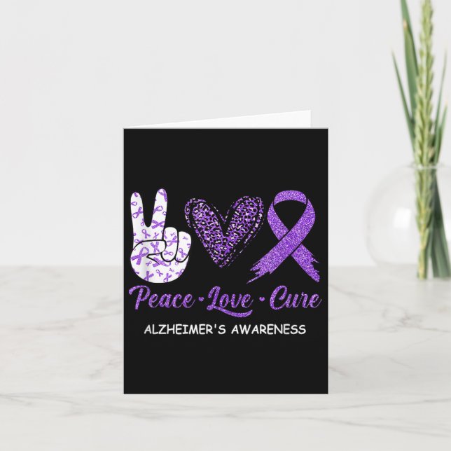 Heimers Awareness Peace Liebe Cure Leopard Karte (Vorderseite)
