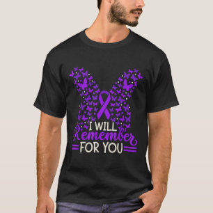 Heimers Awareness Ribbon Disease Dementia I Wear P T-Shirt