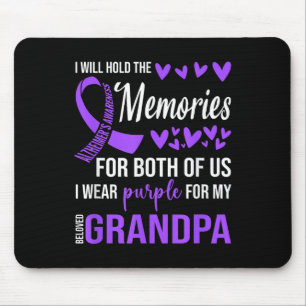 Heimers Awareness Shirt Lila Ribbon Erinnerungen G Mousepad