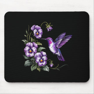 Heimers Bewusstsein Lila Kolibri Und Blumen Mousepad