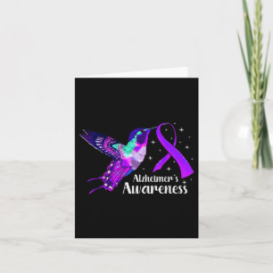 Heimers Disease und Hummingbird Lila Awareness Ri Karte