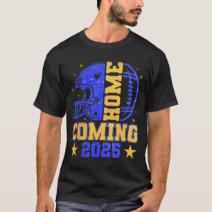 Heimkehr 2025 Hoco Football Mama Mädchen Blau Gold T-Shirt