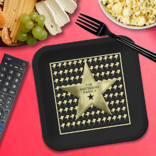 Heimkino Personalisierter Familienname Filmstar Pappteller