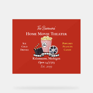 Heimkino Popcorn Filmrolle Acrylschild