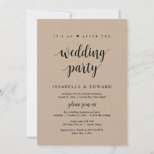Heimliche Hochzeit, Es ist eine Party nach der Hoc Einladung