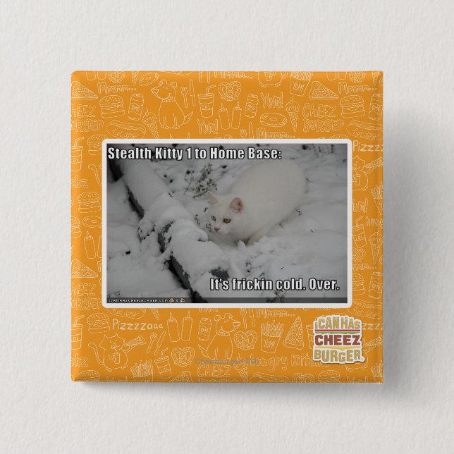 Heimlichkeits-Miezekatze 1 Button (Vorderseite)