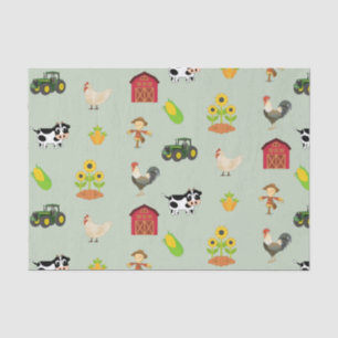 Heimstätte und Farmleben und Farmtiere Seidenpapier