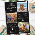Heimtier Hund Weihnachtsjahr in Review 3 FotoColla Feiertagskarte<br><div class="desc">Die neue Kollektion von Ferienkarten, die sich perfekt für Tierliebhaber und Haustierbesitzer eignet! Unsere "Pawsively Wonderful Year"-Karten zeigen Ihre wütenden Familienmitglieder auf niedliche, moderne und lustige Art und Weise. Diese Karten sind stilvoll und feierlich, mit einer Foto-Collage Ihrer Haustiere das ganze Jahr über. Unsere Karten sind so konzipiert, dass die...</div>