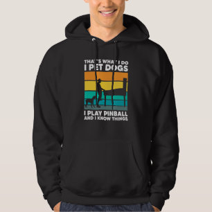 Heimtiere Hunde spielen Pinball Maschine Gamer Ret Hoodie