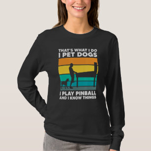 Heimtiere Hunde spielen Pinball Maschine Gamer Ret T-Shirt