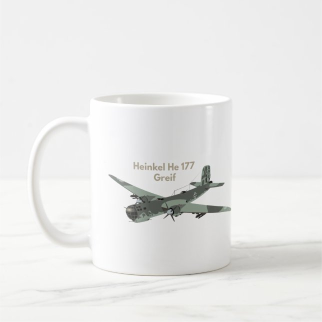 Heinkel He 177 German WW2 Bomber Airplane Kaffeetasse (Links)