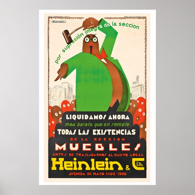 Heinlein & Cia Vintage Advertising Poster by (Vorne)