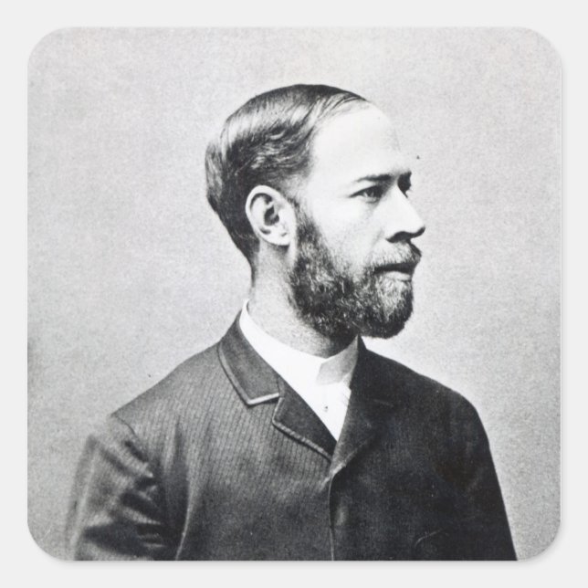 Heinrich Rudolph Hertz Quadratischer Aufkleber (Vorderseite)