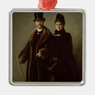 Heinrich Schliemann und seine Ehefrau Silbernes Ornament