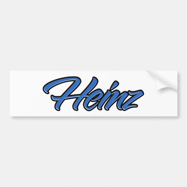Heinz Name blue Aufkleber Sticker Autoaufkleber (Vorne)