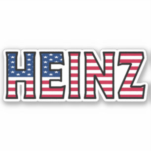 Heinz Nom Prénom USA Sticker Stickerset