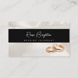 Heirat Celebrant, einfach schwarz und beige Visitenkarte